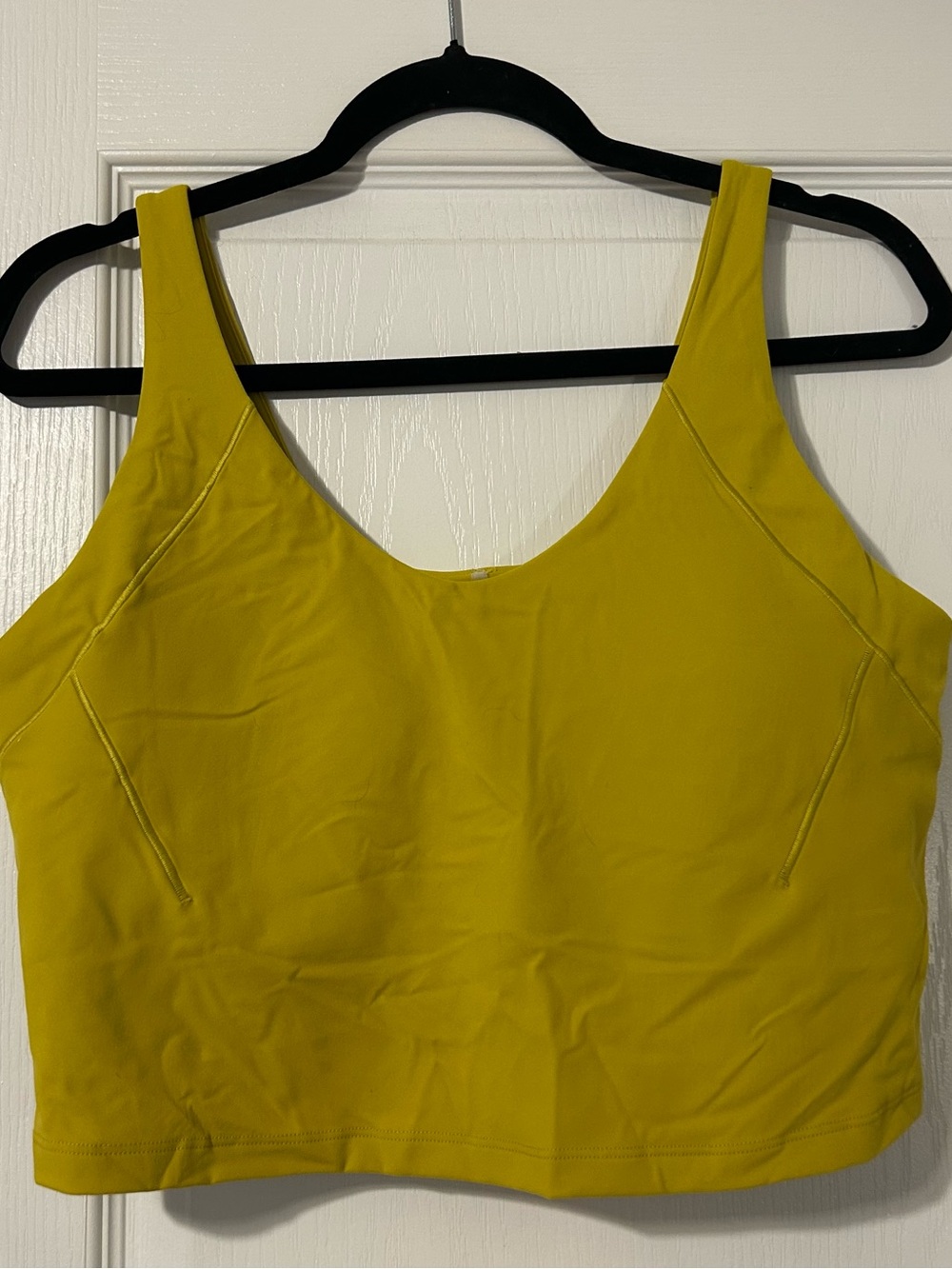 Calia Inspire Yellow Chartreuse Scoop Neck Tank Top Bra